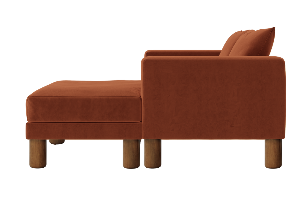 The Essential Loveseat Sectional in Recycled Velvet