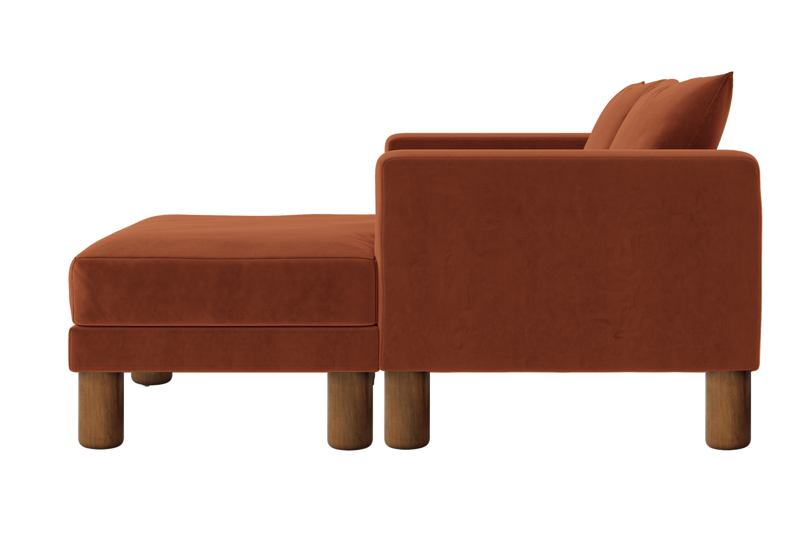 The Essential Loveseat Sectional in Recycled Velvet