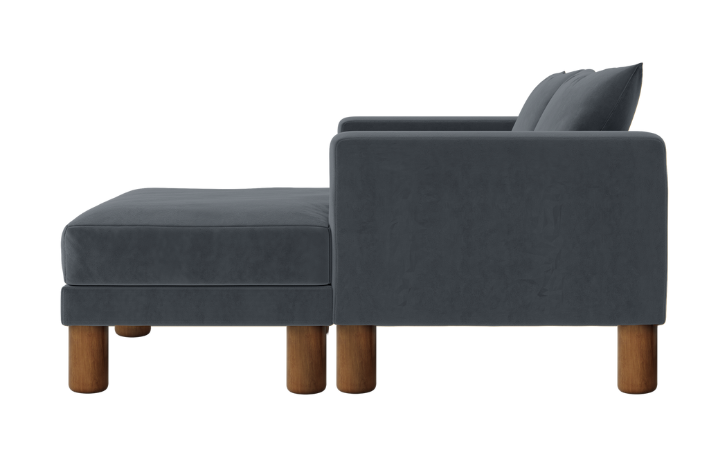 The Essential Loveseat Sectional in Recycled Velvet