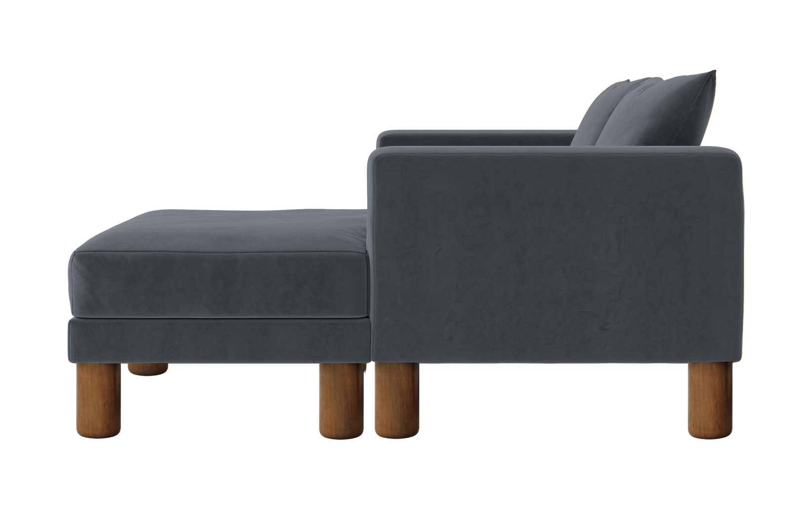 The Essential Loveseat Sectional in Recycled Velvet