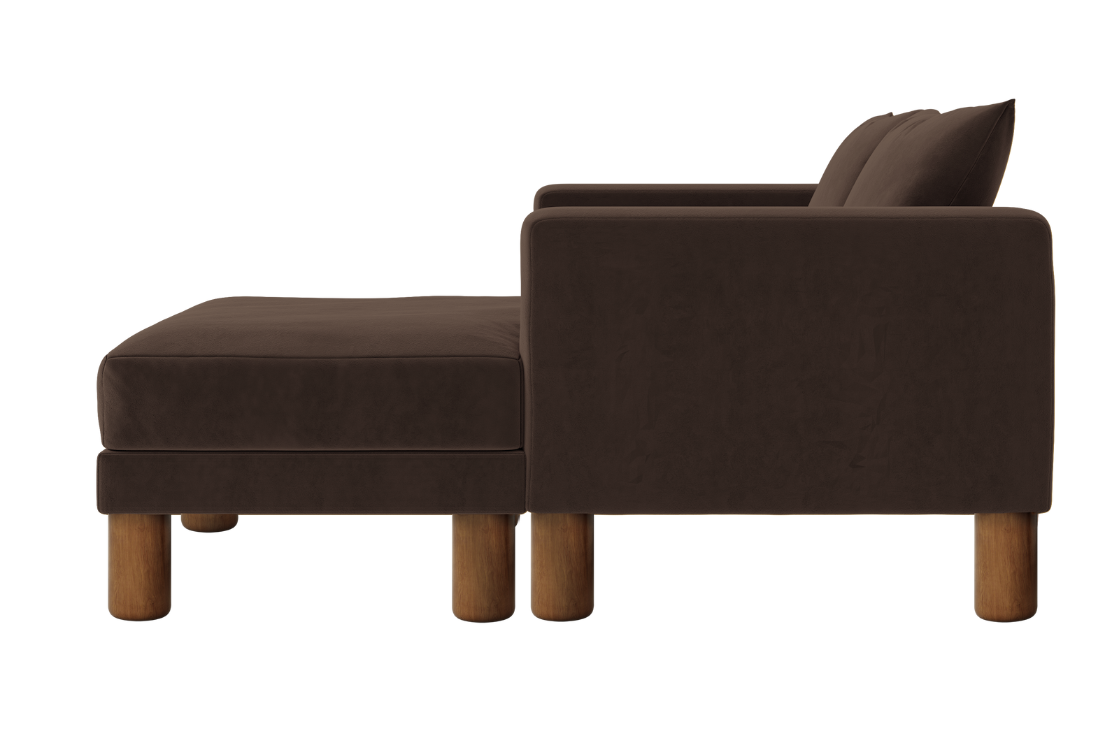 The Essential Loveseat Sectional in Recycled Velvet