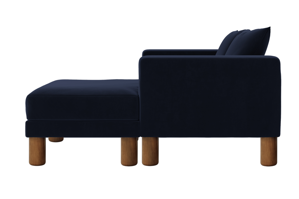 The Essential Loveseat Sectional in Recycled Velvet