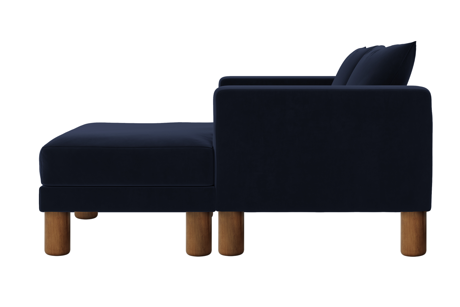 The Essential Loveseat Sectional in Recycled Velvet