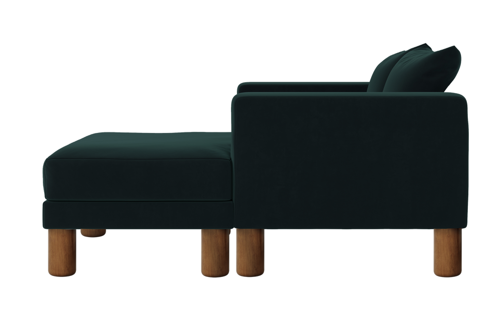 The Essential Loveseat Sectional in Recycled Velvet