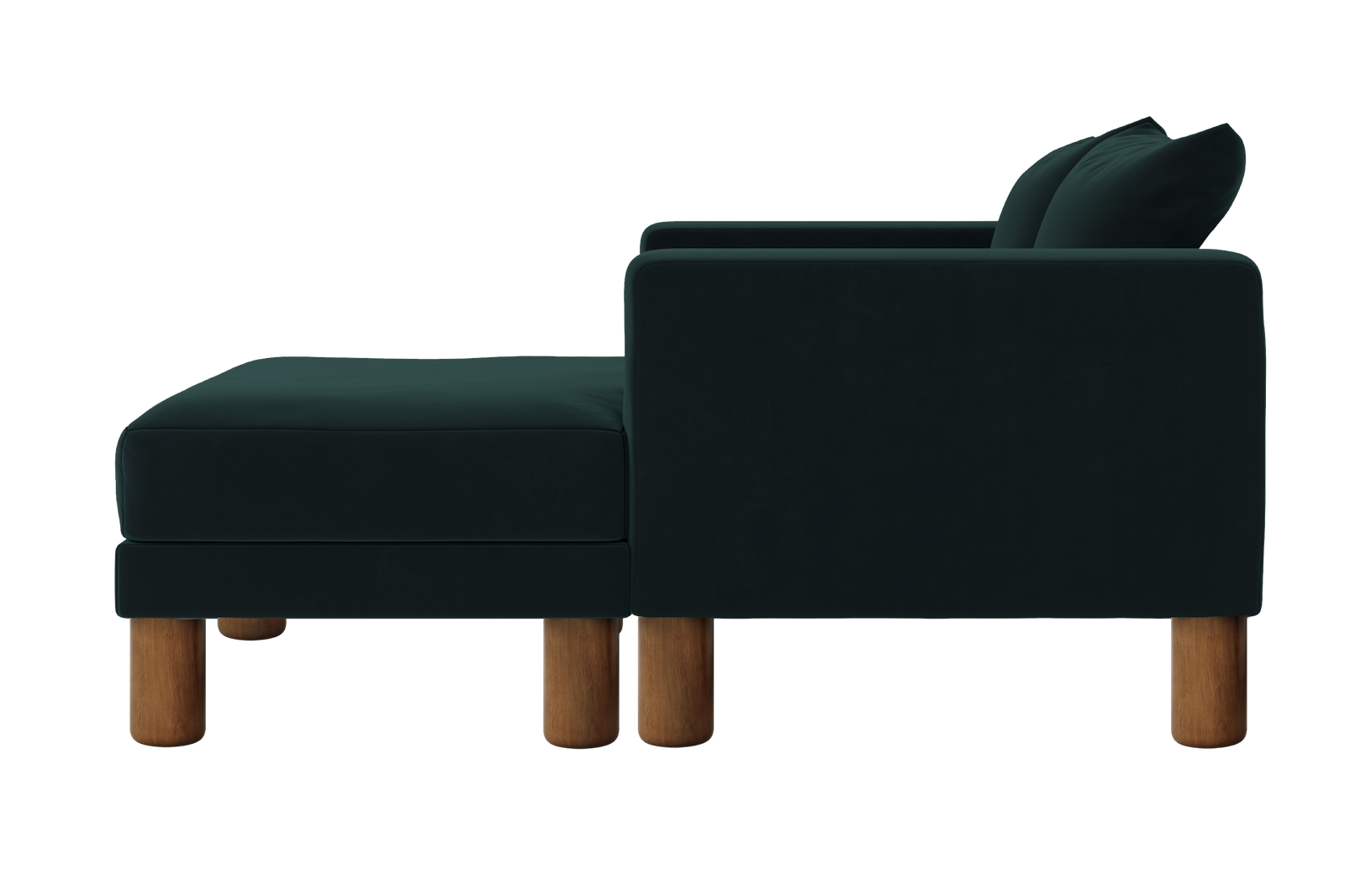 The Essential Loveseat Sectional in Recycled Velvet