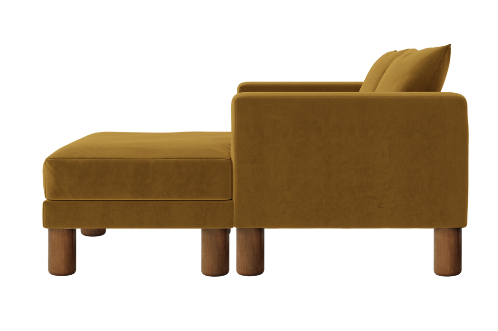 The Essential Loveseat Sectional in Recycled Velvet