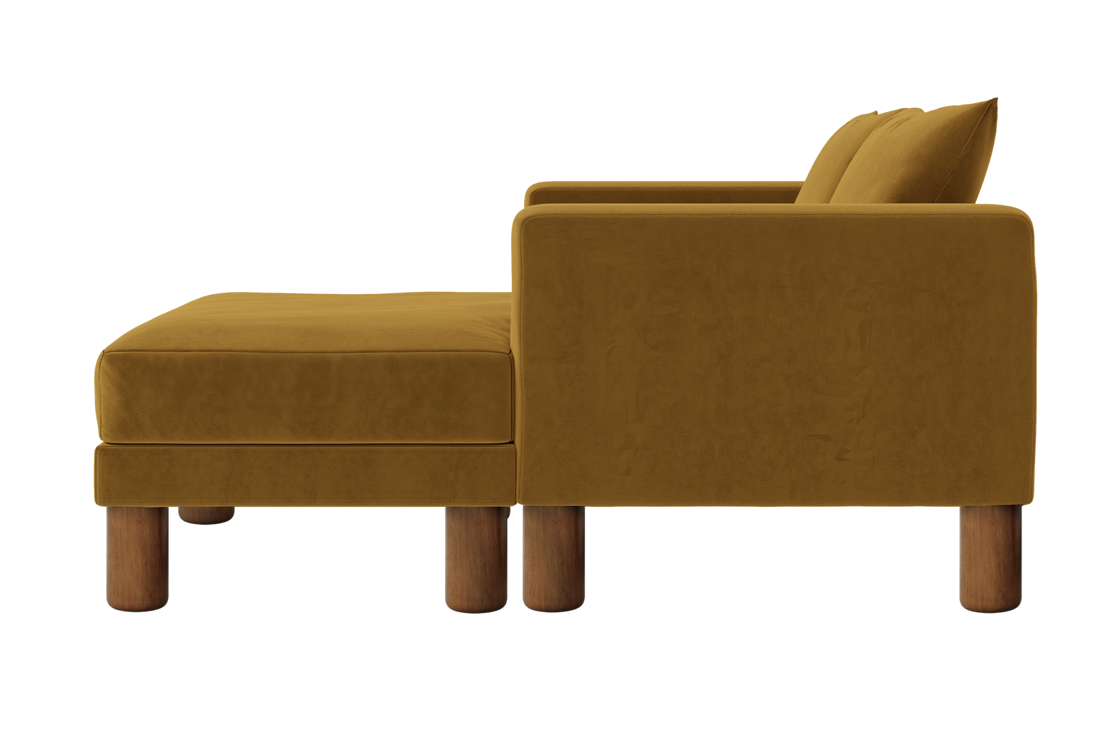 The Essential Loveseat Sectional in Recycled Velvet