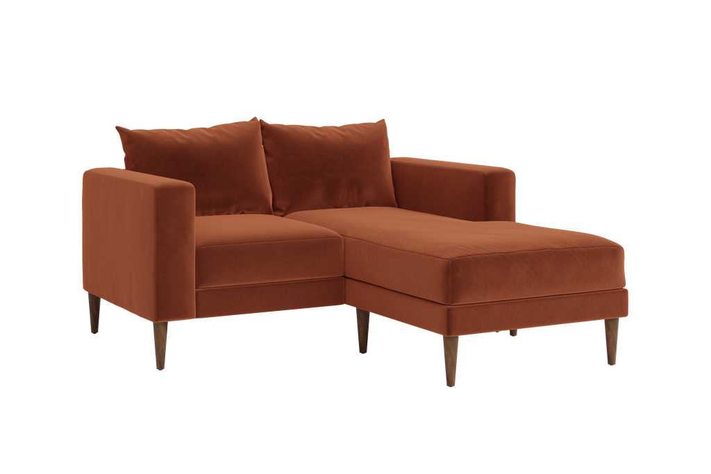 The Essential Loveseat Sectional in Recycled Velvet
