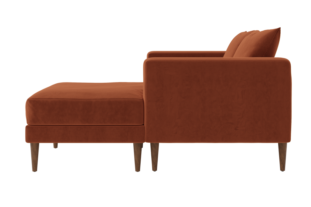 The Essential Loveseat Sectional in Recycled Velvet