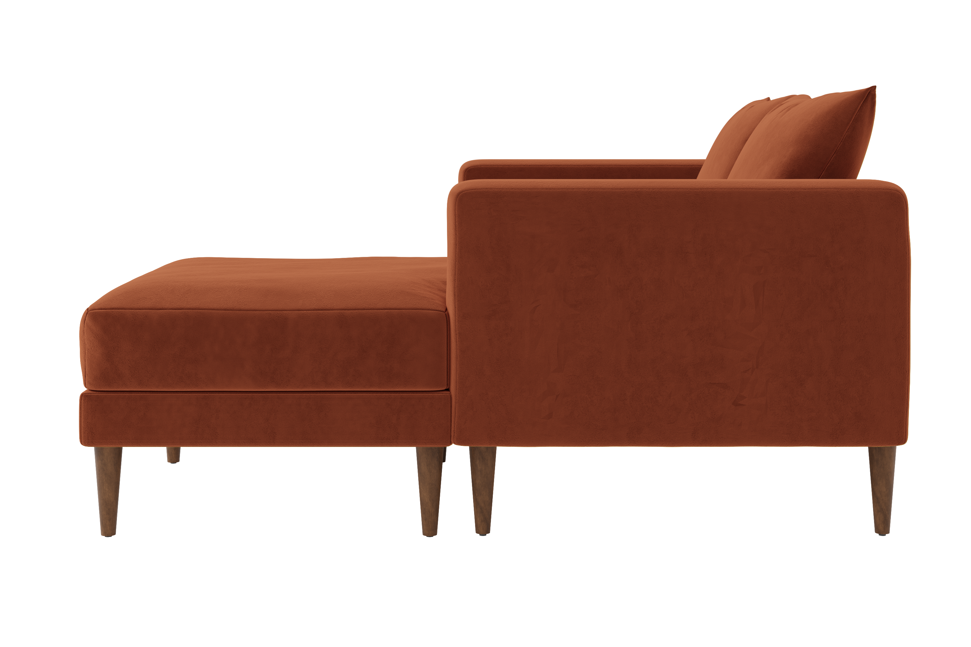 The Essential Loveseat Sectional in Recycled Velvet
