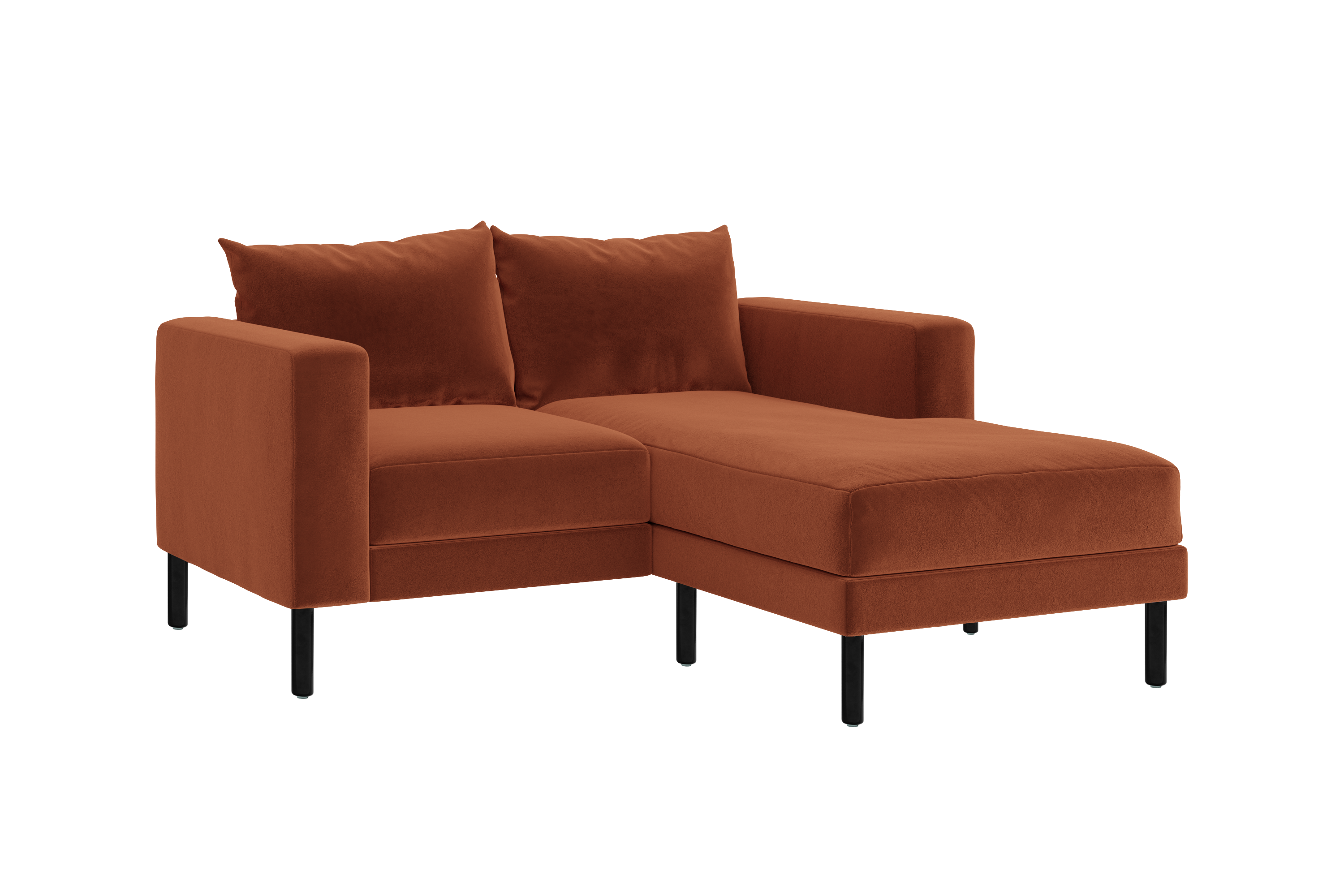The Essential Loveseat Sectional in Recycled Velvet