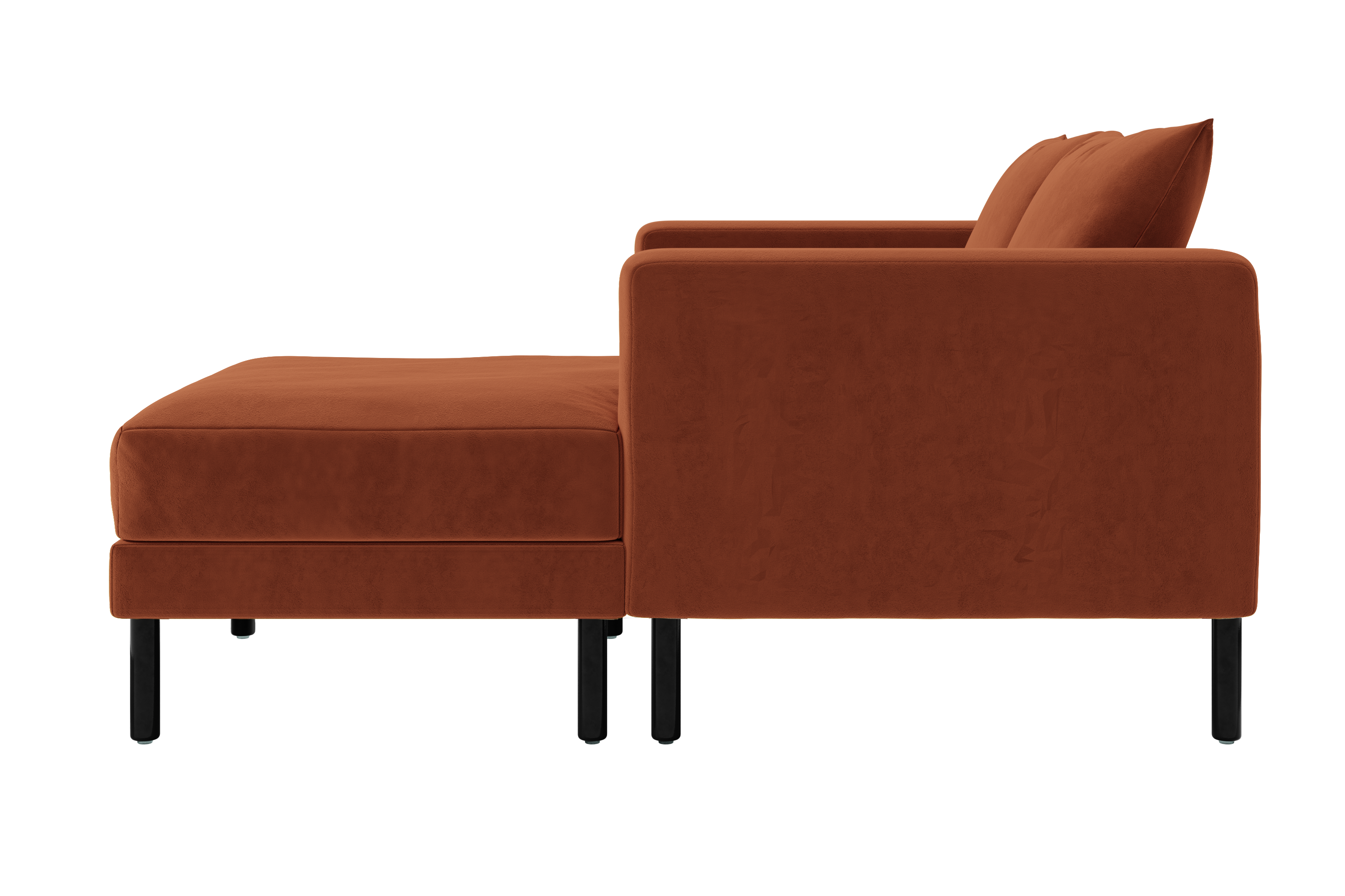 The Essential Loveseat Sectional in Recycled Velvet