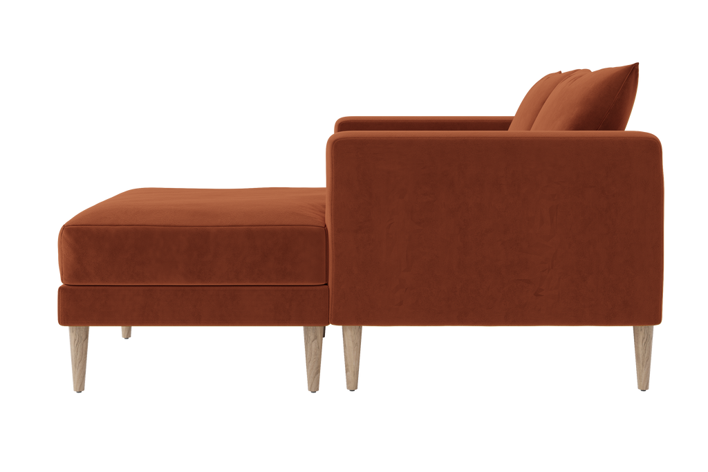 The Essential Loveseat Sectional in Recycled Velvet