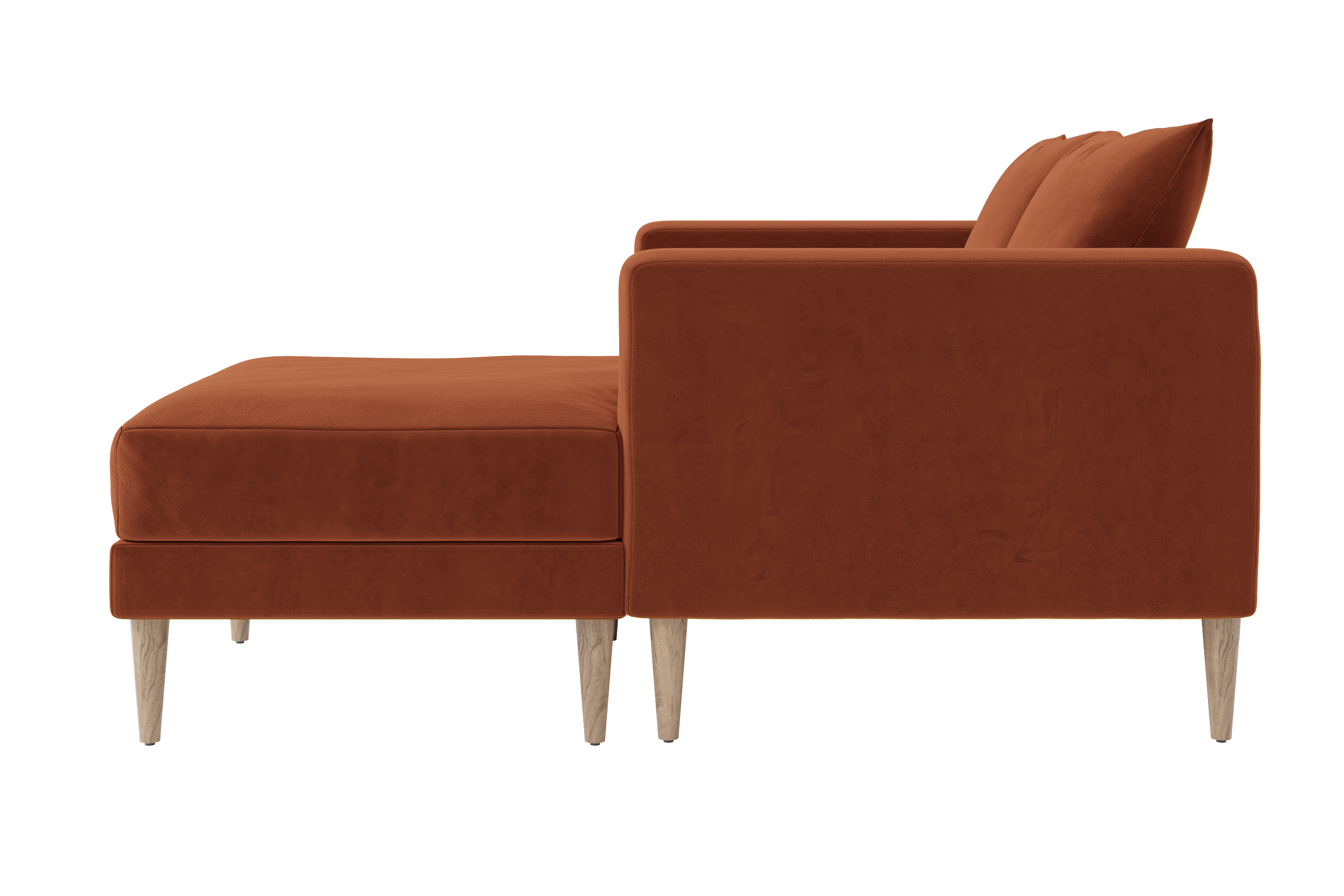 The Essential Loveseat Sectional in Recycled Velvet
