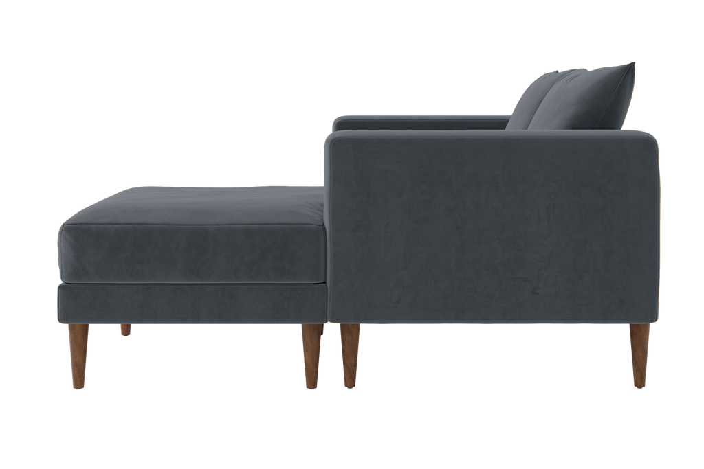 The Essential Loveseat Sectional in Recycled Velvet