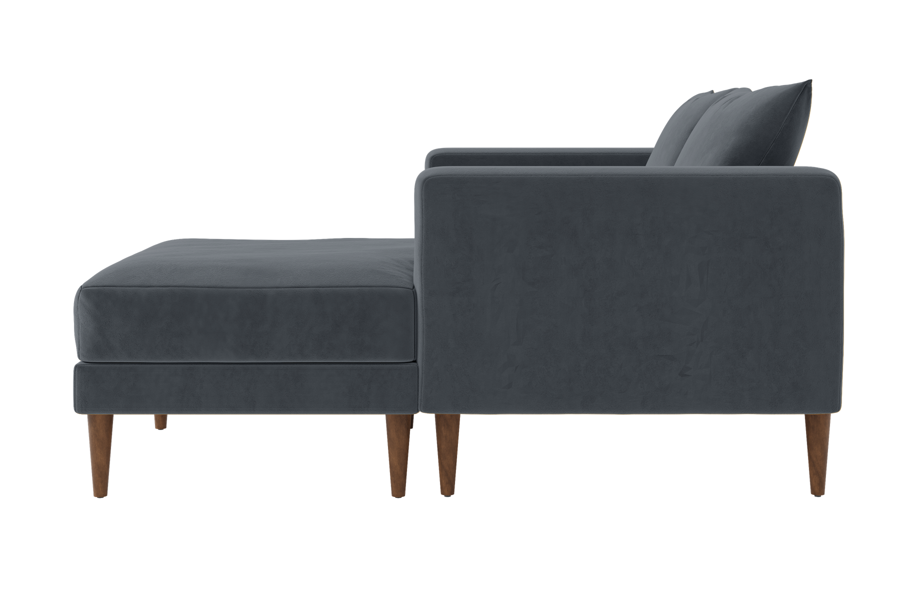 The Essential Loveseat Sectional in Recycled Velvet