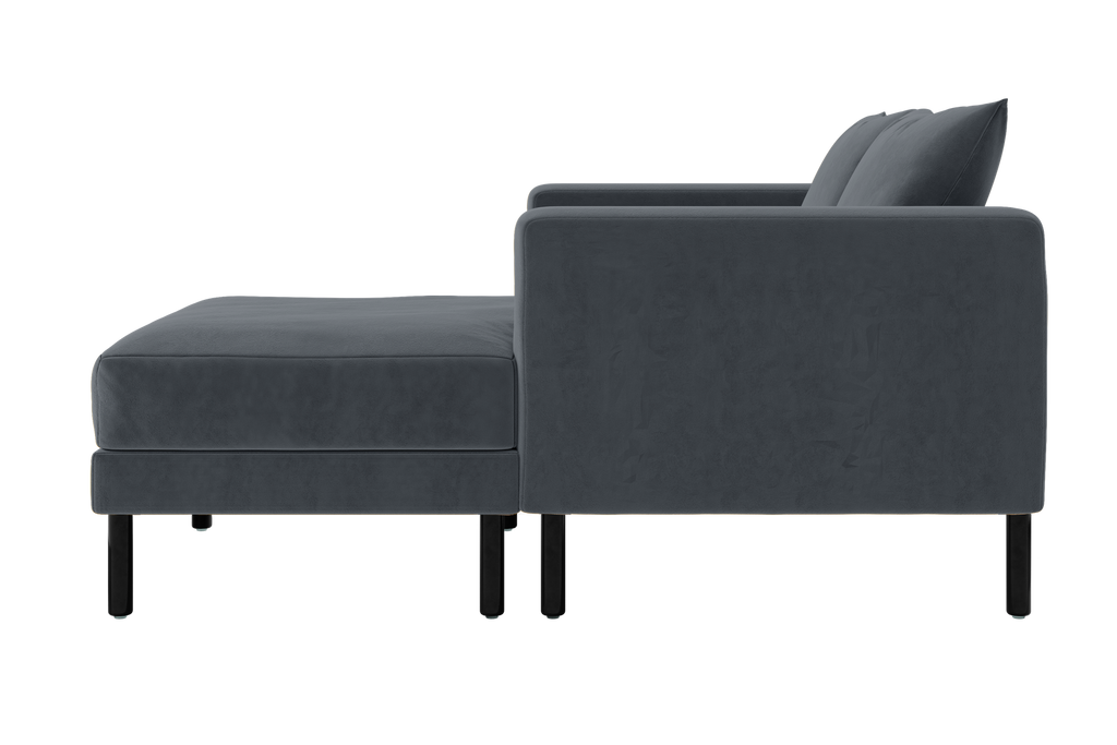 The Essential Loveseat Sectional in Recycled Velvet