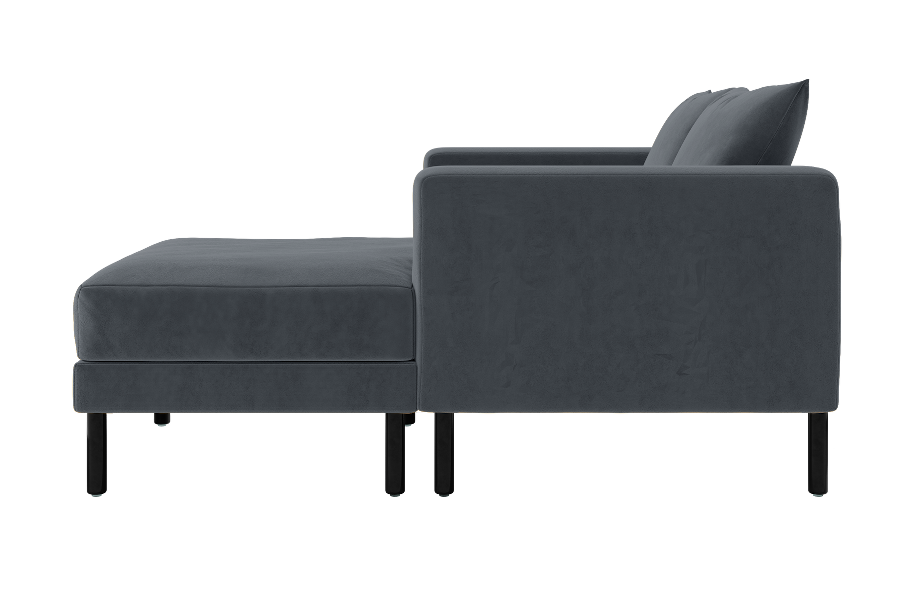 The Essential Loveseat Sectional in Recycled Velvet