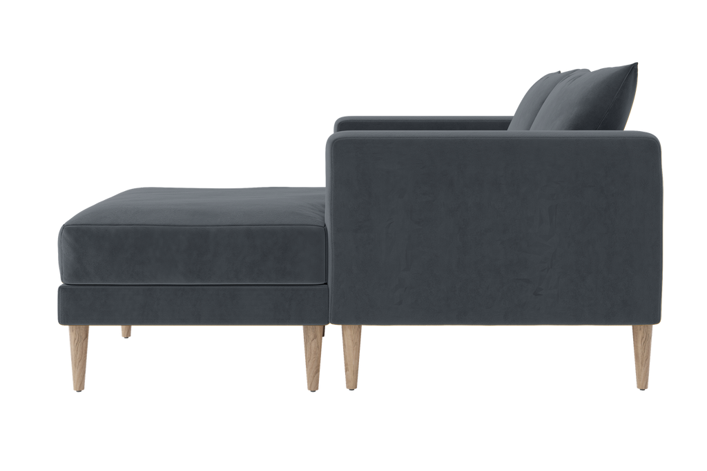 The Essential Loveseat Sectional in Recycled Velvet