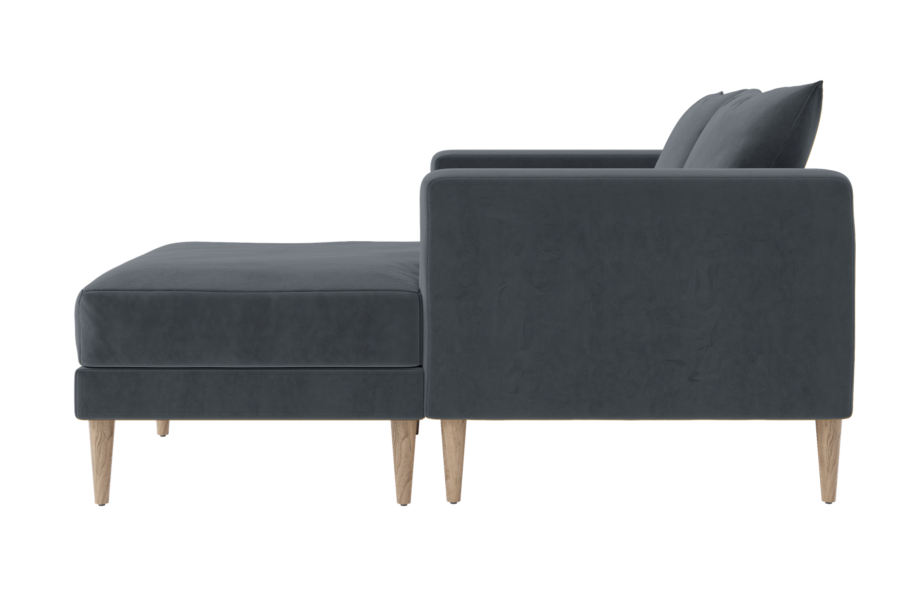 The Essential Loveseat Sectional in Recycled Velvet