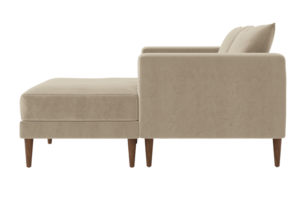 The Essential Loveseat Sectional in Recycled Velvet