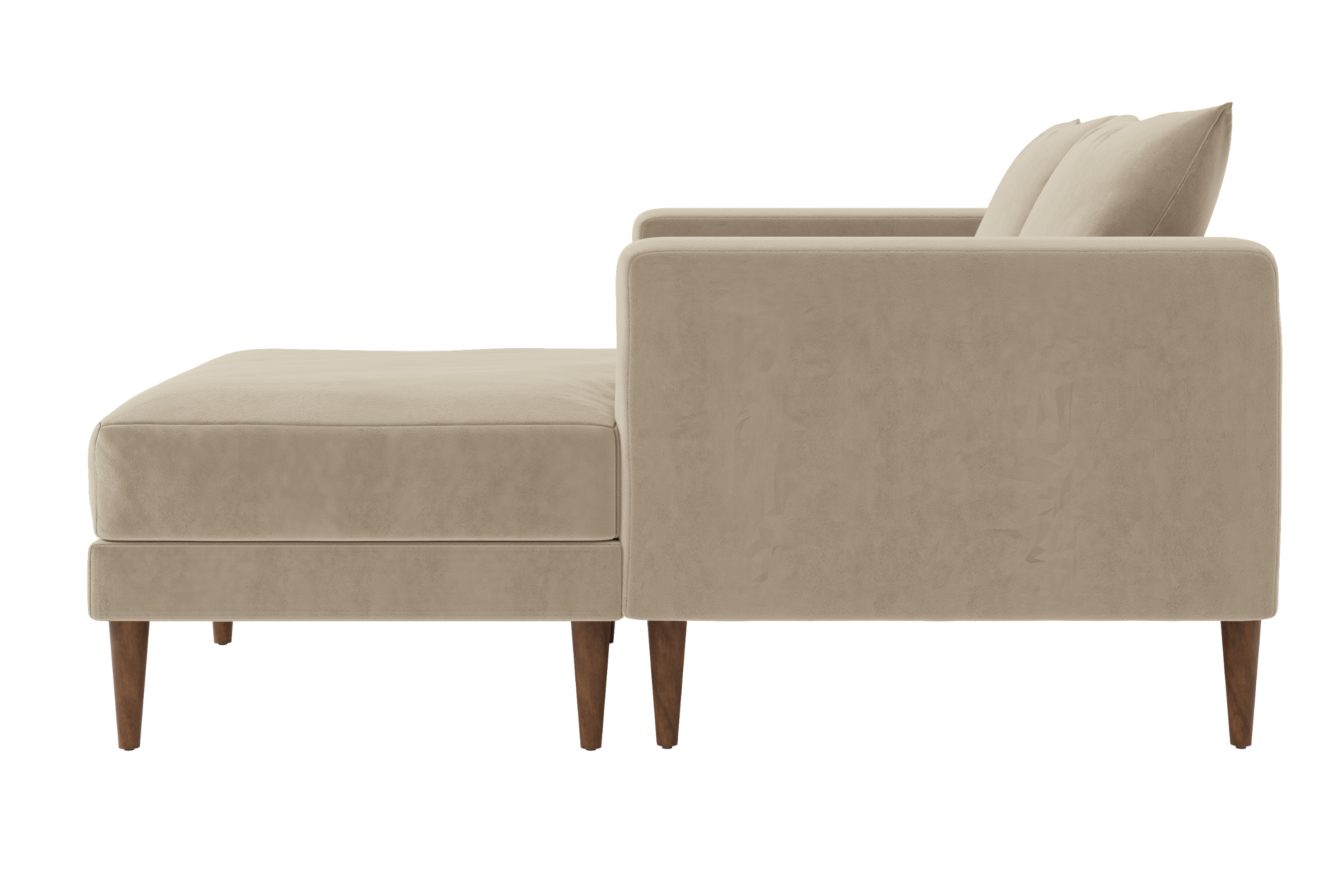 The Essential Loveseat Sectional in Recycled Velvet