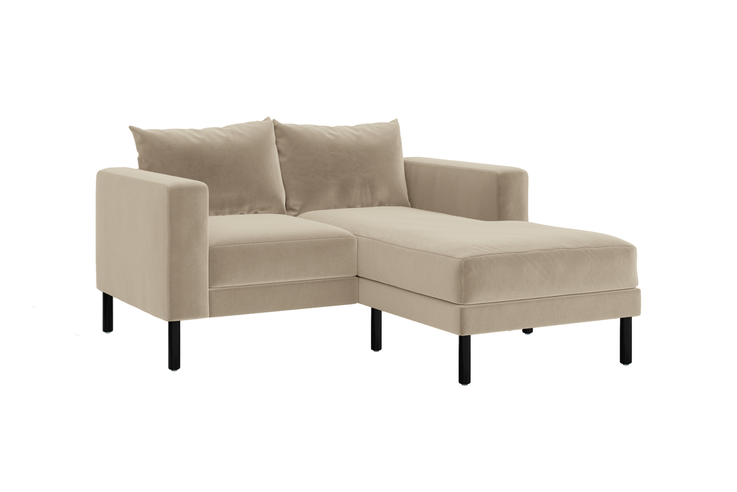 The Essential Loveseat Sectional in Recycled Velvet