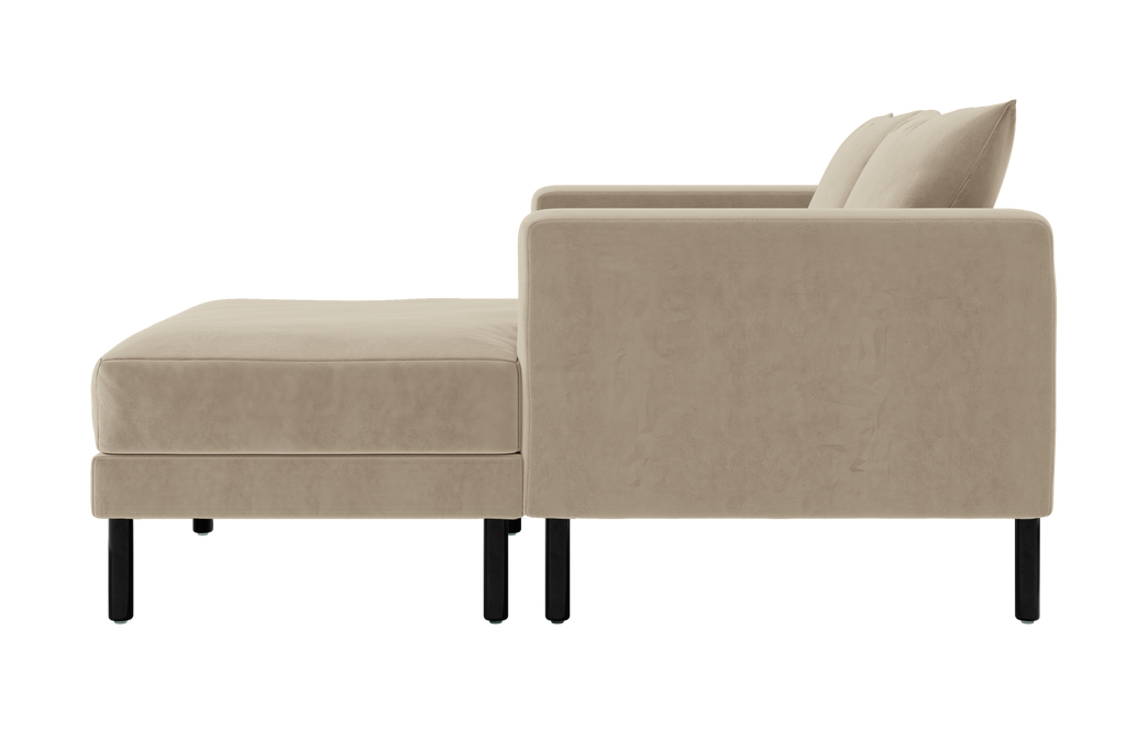 The Essential Loveseat Sectional in Recycled Velvet