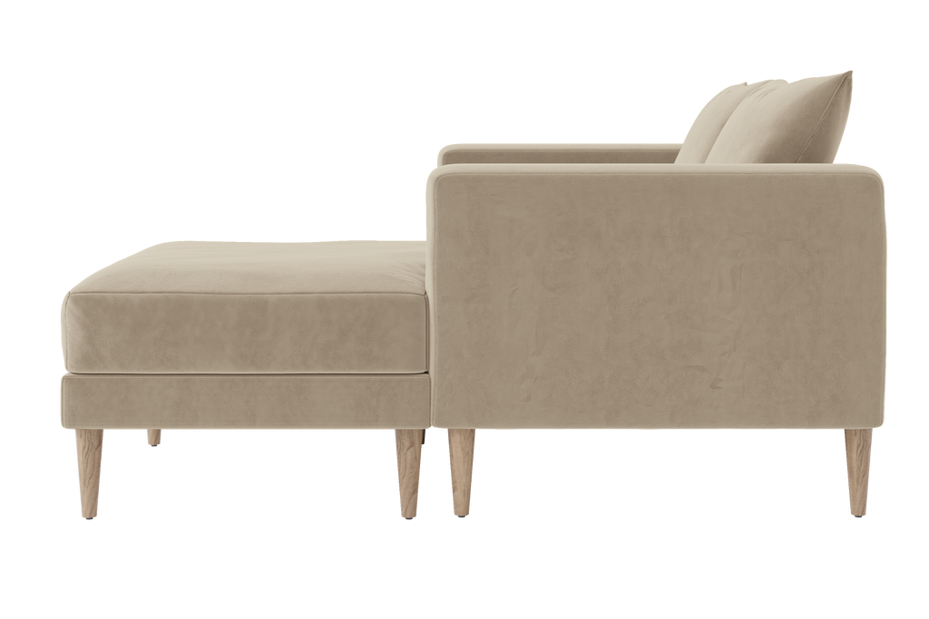 The Essential Loveseat Sectional in Recycled Velvet