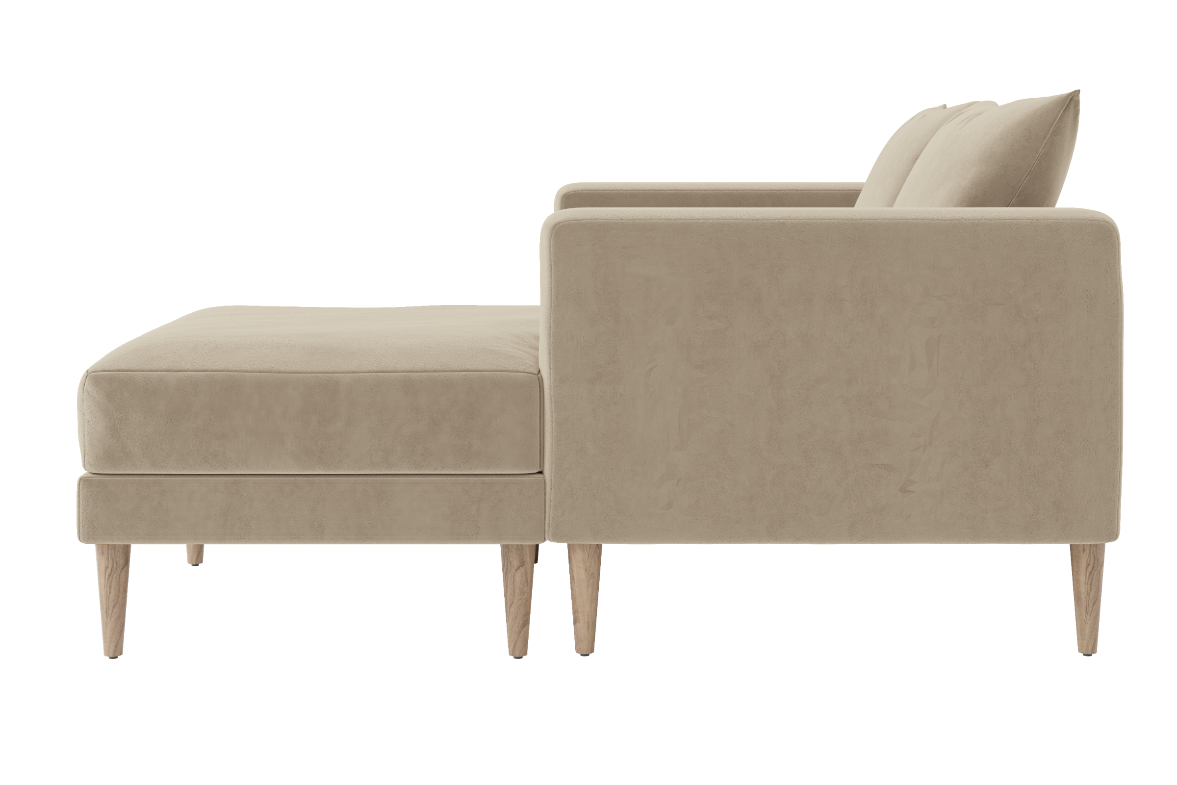 The Essential Loveseat Sectional in Recycled Velvet