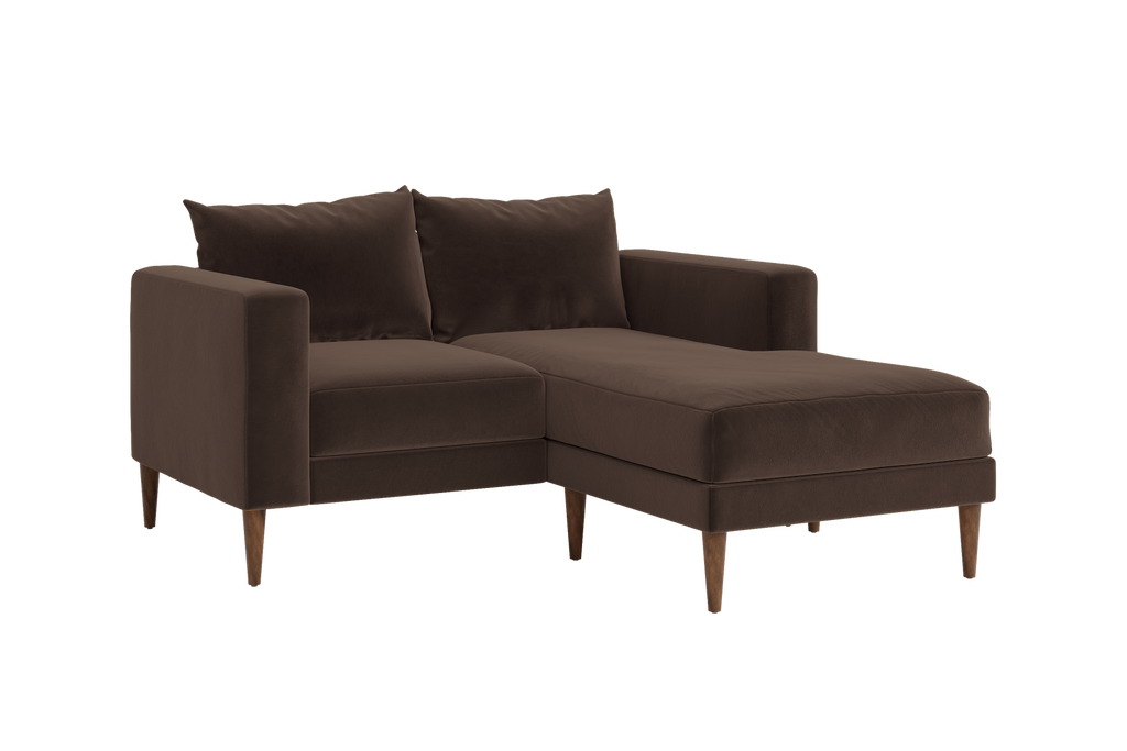 The Essential Loveseat Sectional in Recycled Velvet