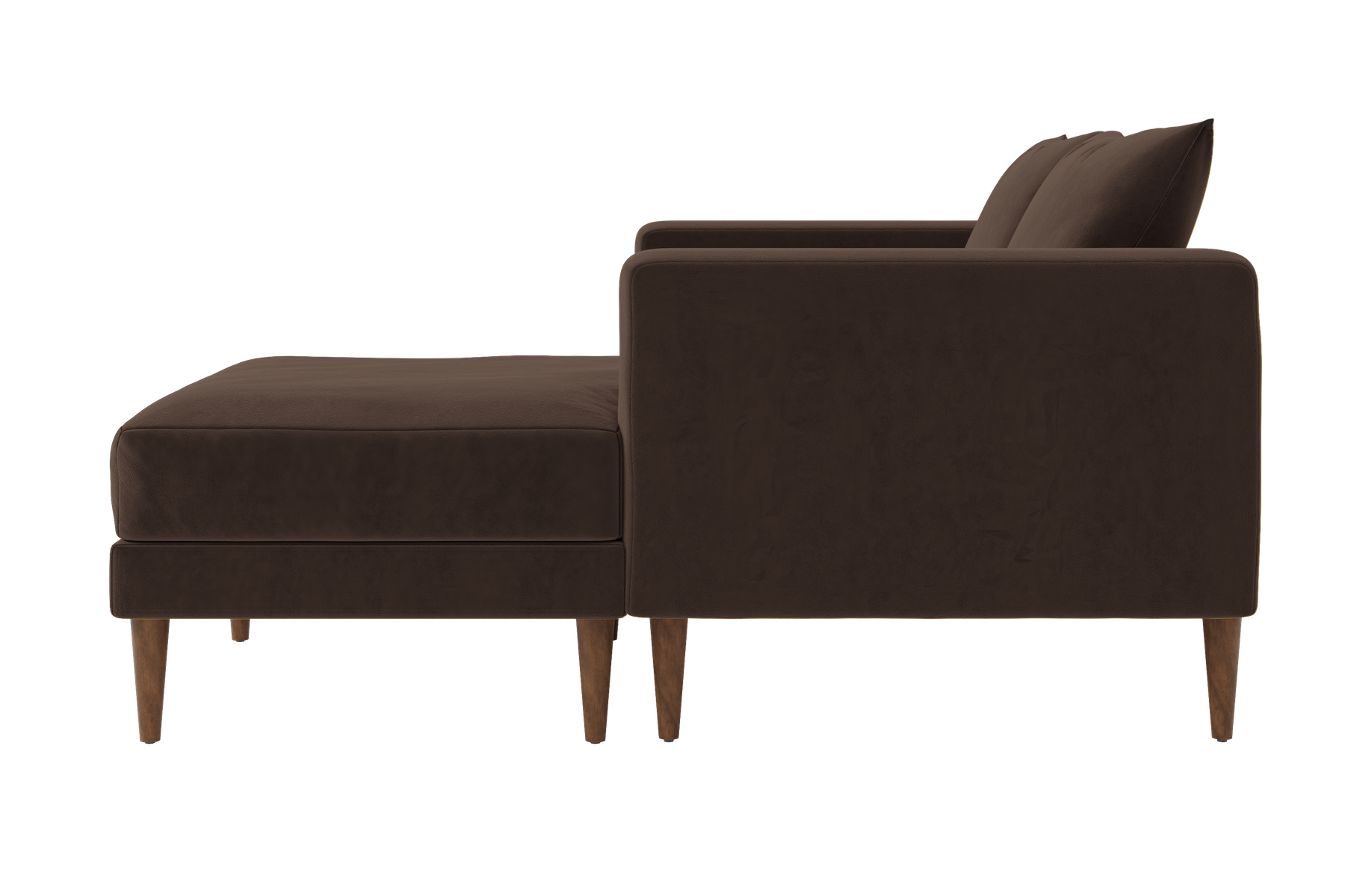 The Essential Loveseat Sectional in Recycled Velvet