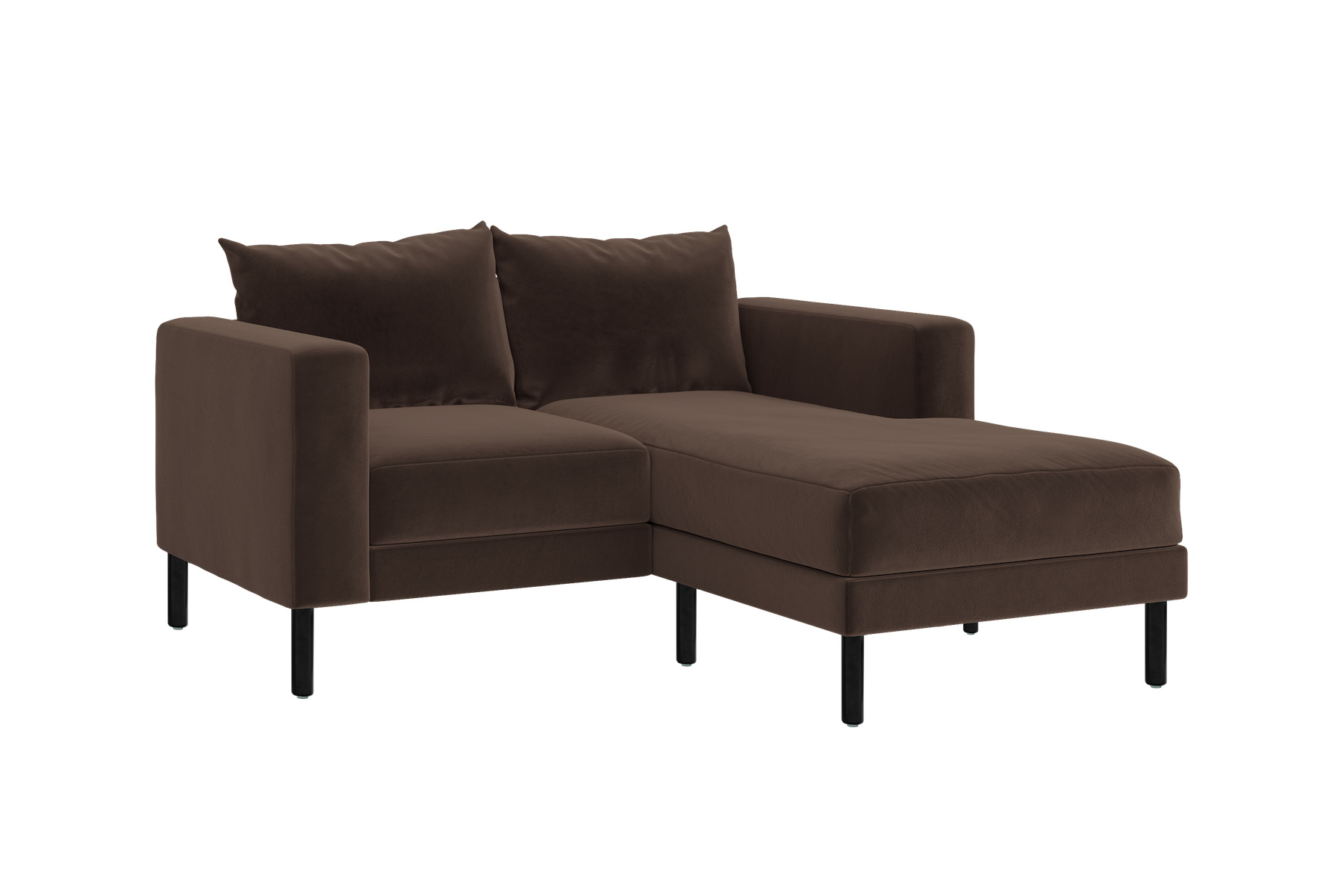 The Essential Loveseat Sectional in Recycled Velvet