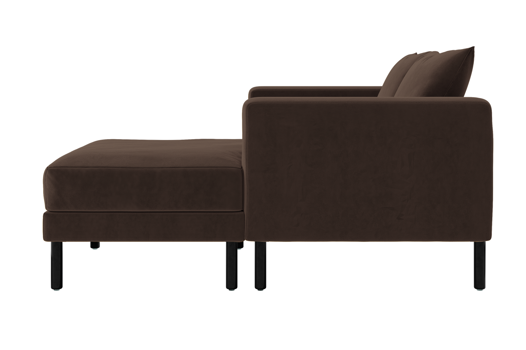 The Essential Loveseat Sectional in Recycled Velvet