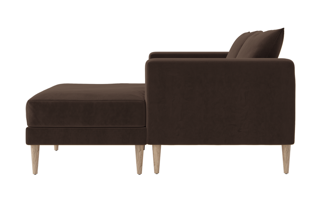 The Essential Loveseat Sectional in Recycled Velvet