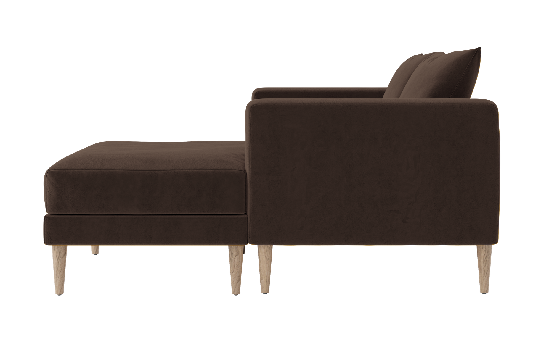 The Essential Loveseat Sectional in Recycled Velvet