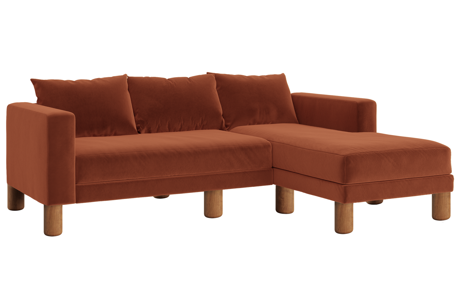 The Essential Sectional in Recycled Velvet