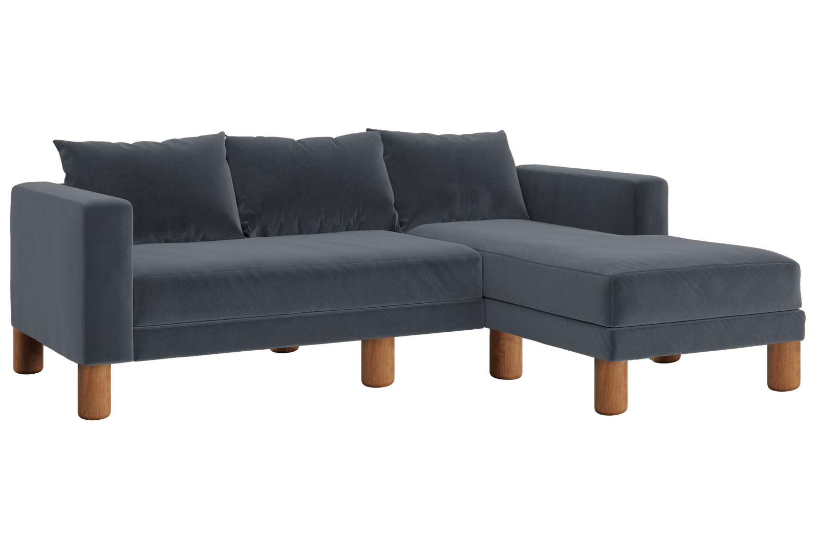 The Essential Sectional in Recycled Velvet