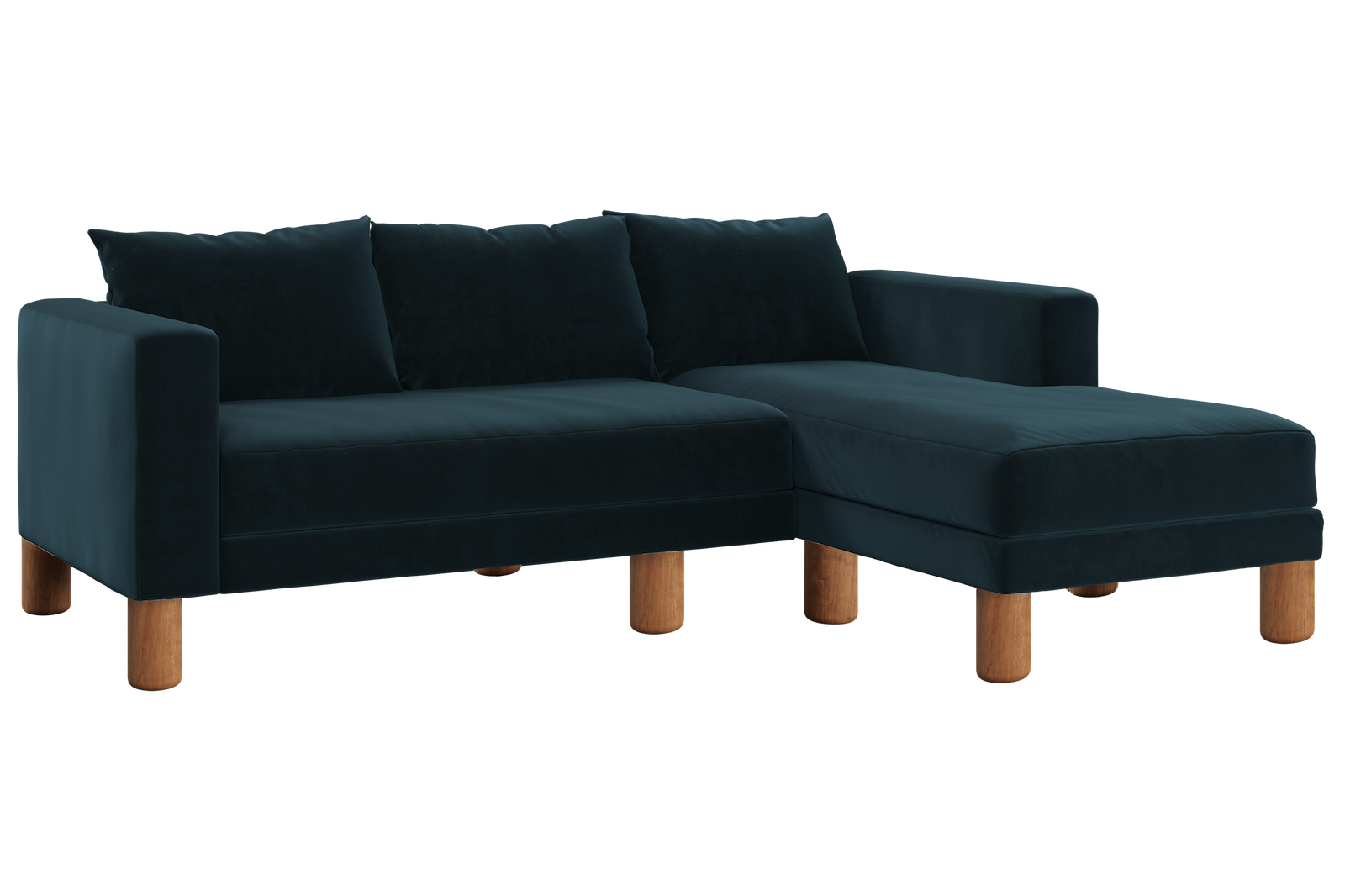 The Essential Sectional in Recycled Velvet