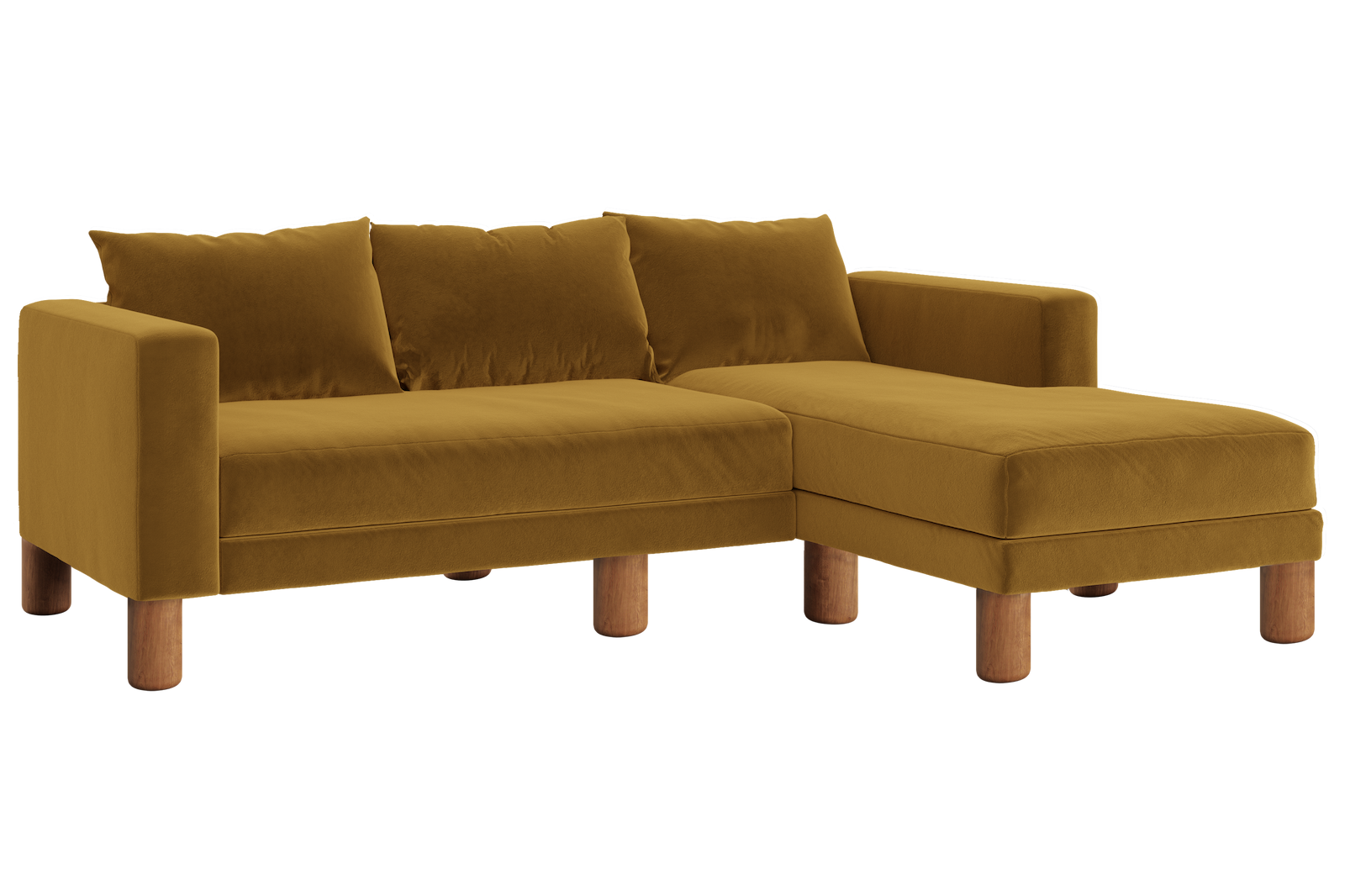 The Essential Sectional in Recycled Velvet