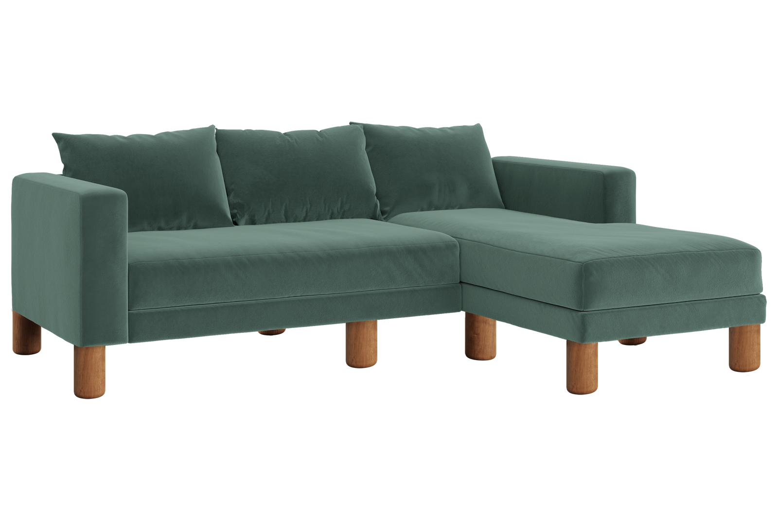 The Essential Sectional in Recycled Velvet