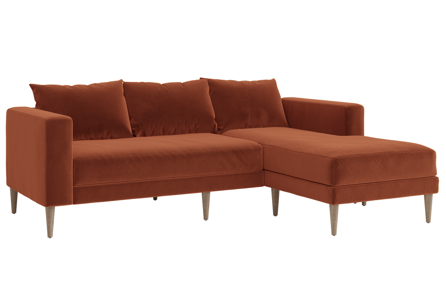 The Essential Sectional in Recycled Velvet