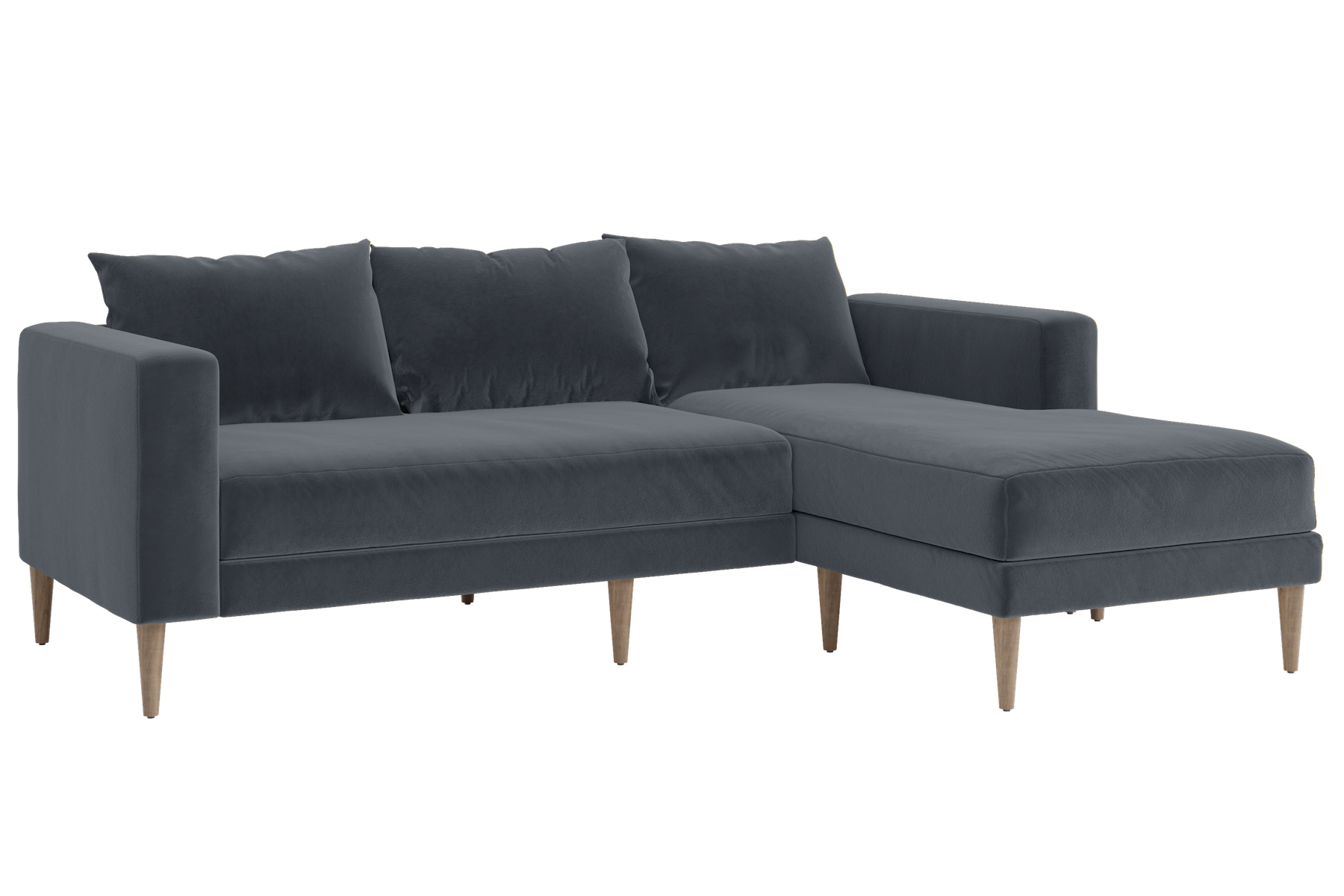 The Essential Sectional in Recycled Velvet