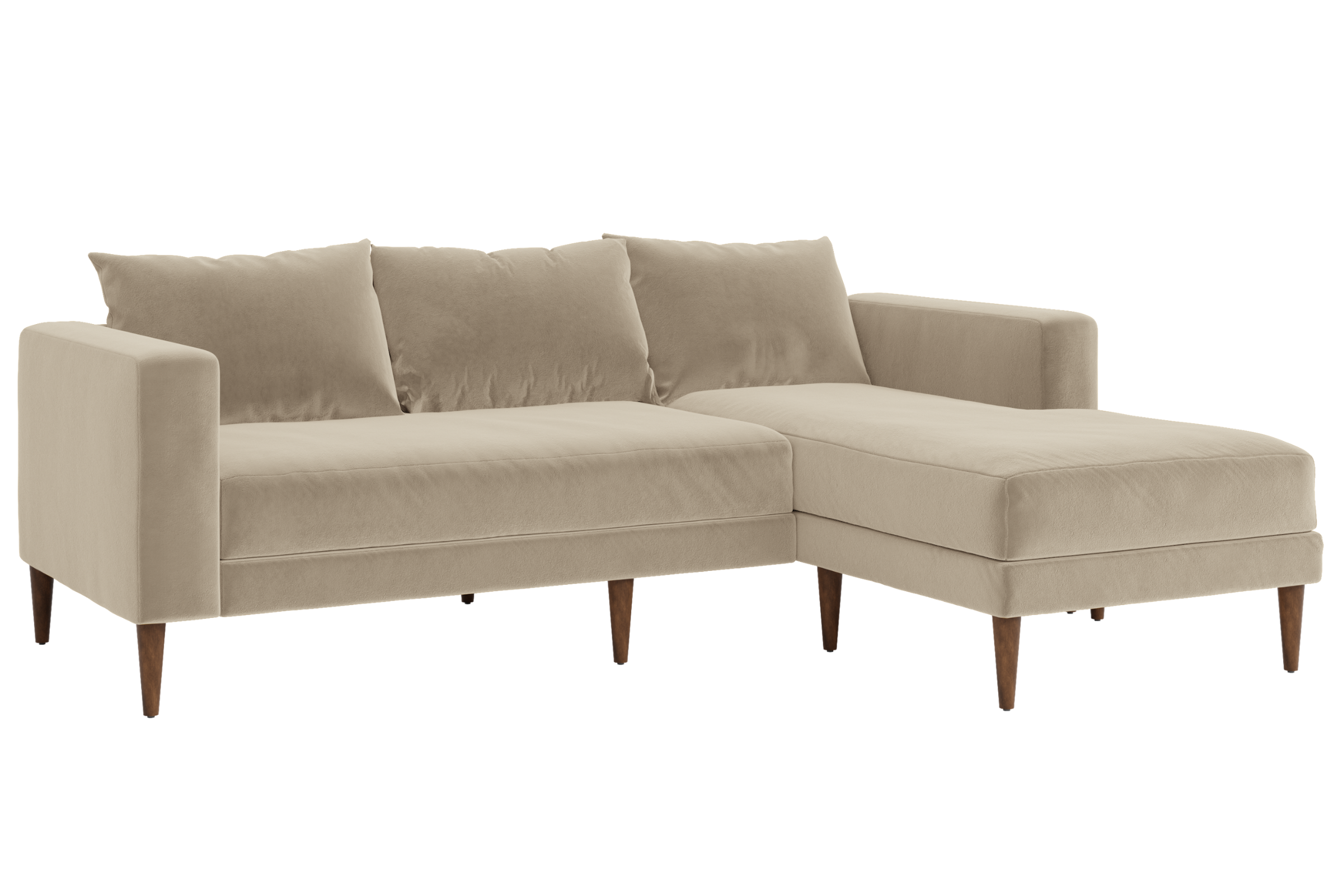 The Essential Sectional in Recycled Velvet