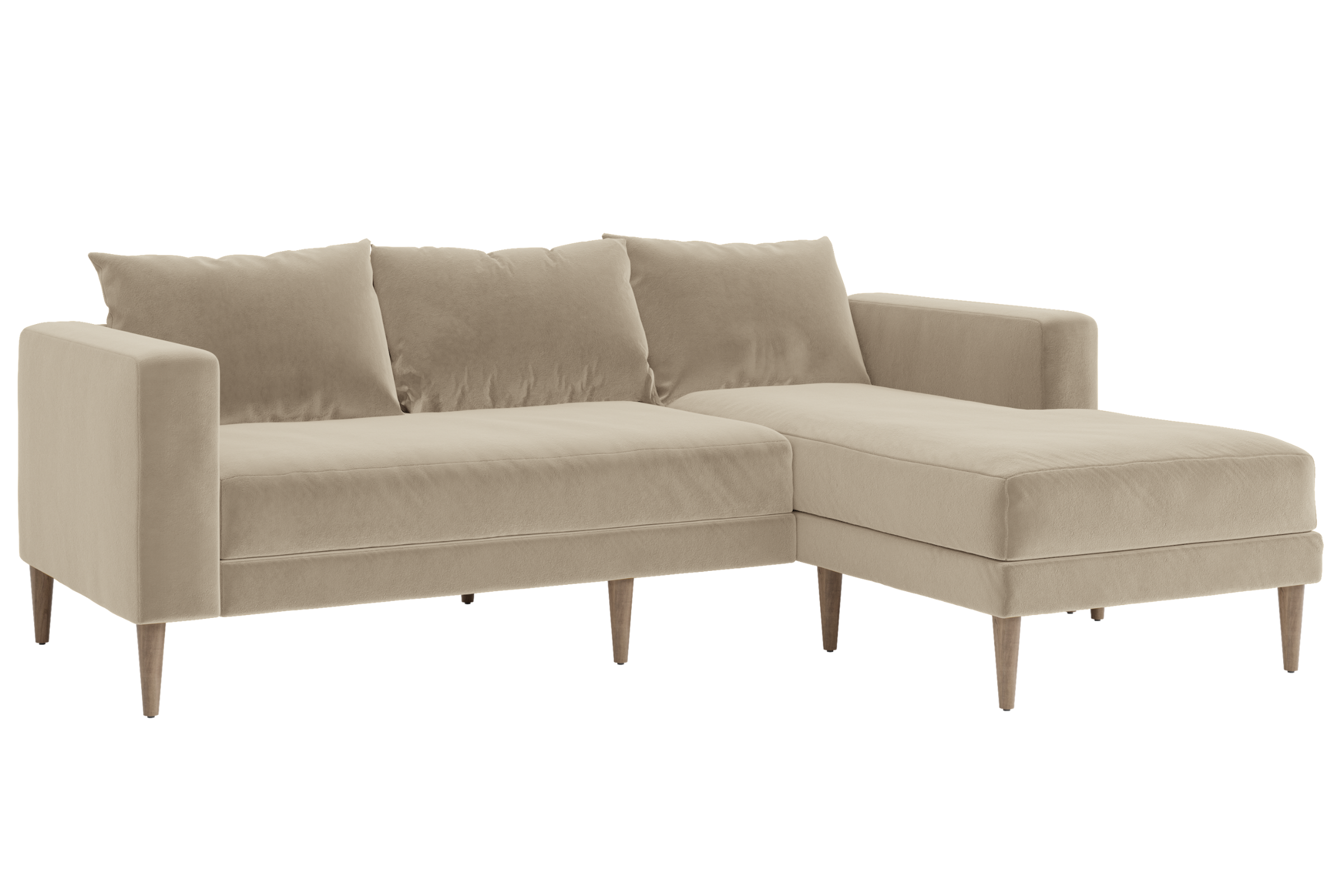 The Essential Sectional in Recycled Velvet