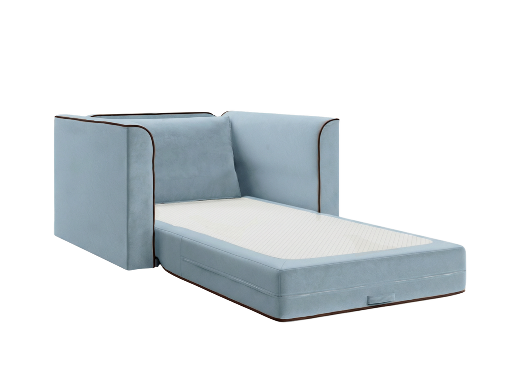 The Eclipse Sleeper Chair in Recycled Velvet