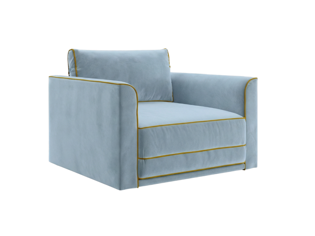 The Eclipse Sleeper Chair in Recycled Velvet