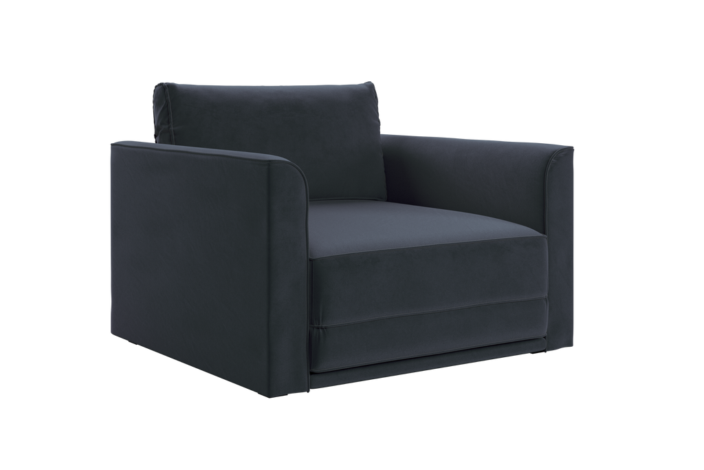 The Eclipse Sleeper Chair in Recycled Velvet