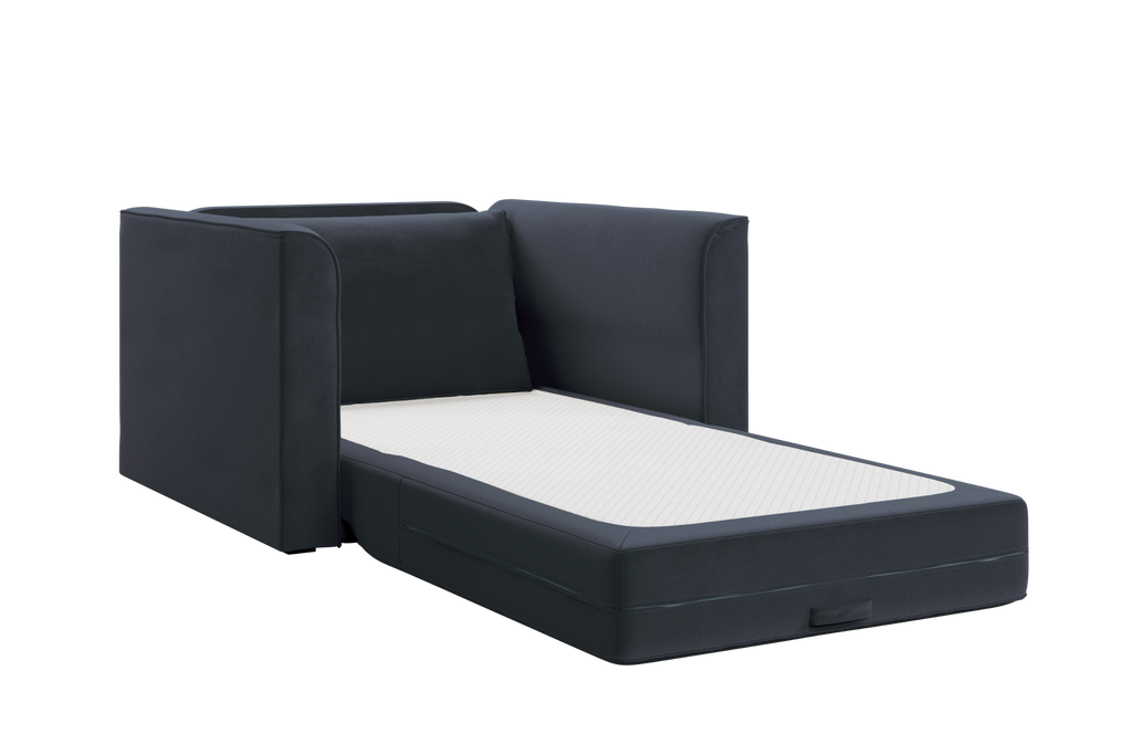 The Eclipse Sleeper Chair in Recycled Velvet