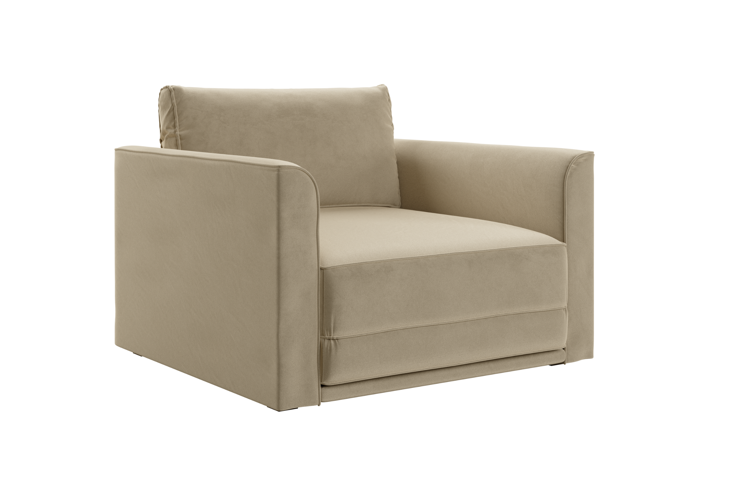 The Eclipse Sleeper Chair in Recycled Velvet